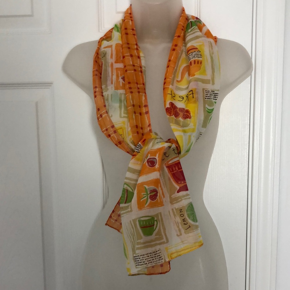 Glentex Colorful Oblong playful bright scarf. VTG